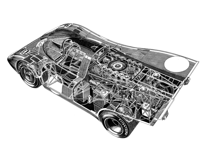 classic, cutaway, 1080P, 917k, race, 1969, porsche, 917, racing, interior, engines, engine