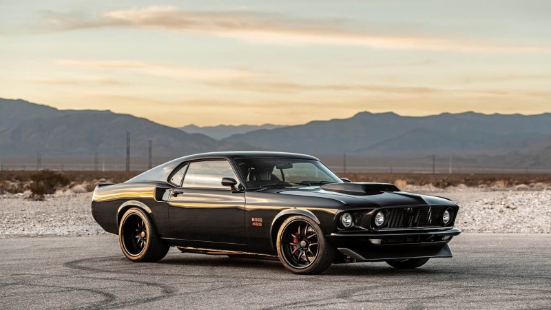 Ford Mustang Boss 429, 1080P, Ford, Car, Old Car, Muscle Car, Black Car