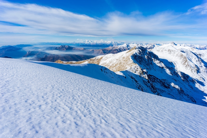 view, scenics - nature, daytime, pine tree, mountains, snowcapped mountain, mountain peak, snow, cold temperature, frozen, day, aerial, coniferous tree