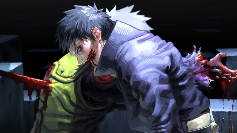 Kakashi Hatake, 1080P, Obito Uchiha, Naruto, Blood