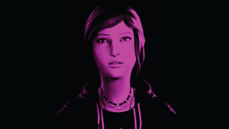 black, indoors, human face, purple, looking at camera, young women, young adult, headshot, Life is Strange Before the Storm, 1080P, make-up, Life Is Strange