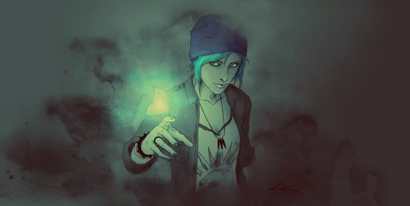 Life Is Strange, indoors, laser, women, waist up, video games, adult, one person, night, Chloe Price, 2K, communication, disguise, sign, holding, front view