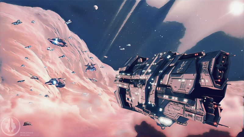 Halo, video games, spaceship, Covenant, digital art, aliens, video game art, clouds, Pillar of Autumn, fan art, 4K, landscape, UNSC