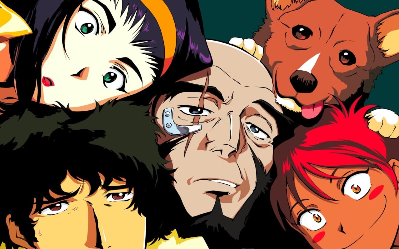 art, ed, ein, 720P, anime, black, spiegel, cowboy bebop, cowboy, spike, x, bebop, jet, hd