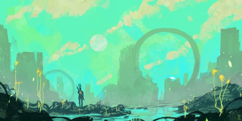 4K, painting, scifi, landscape