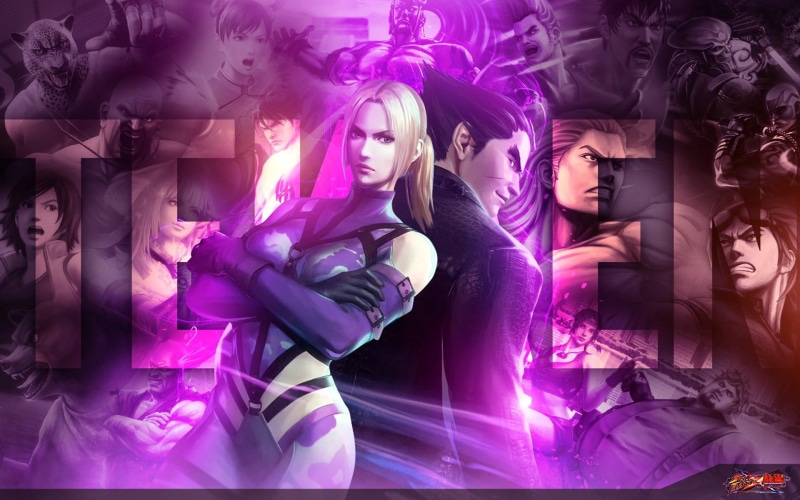 1080P, kazuya mishima, nina, spiky hair, mishima kazuya, kazuya, tekken, long hair, games, black hair, amp, video games, kazuy