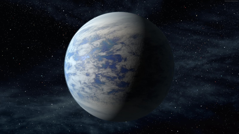 Exoplanet, Kepler-452b, Planet, 4K, stars, space