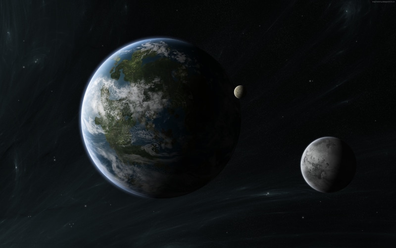 Planet, Kepler-452b, 4K, Exoplanet, stars, space