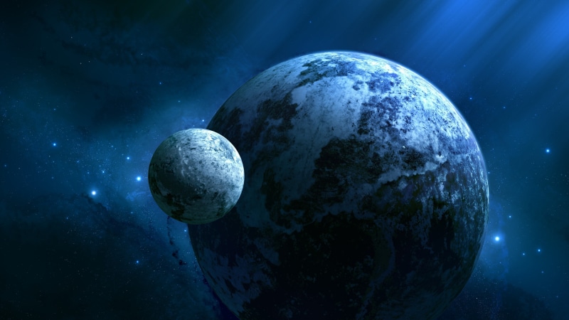 4K, earth, Kepler-452b, Planet, digital, Exoplanet, stars, space, moon