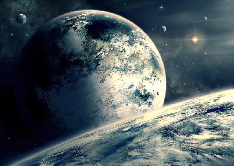Exoplanet, 5K, stars, space, Planet