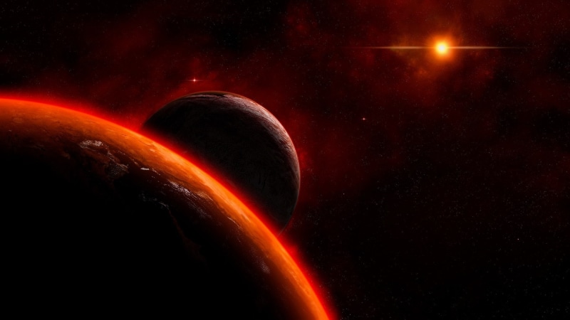 space, earthlike, planet, alien planet, outer space, 1080P, atmosphere, red planet, sky, universe