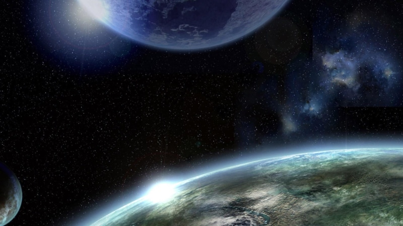 space and astronomy, planetary moon, nature, earth, star, 1080P, lens flare, planet earth, space, stars, orbiting, satellite view, no people, planet, galaxy