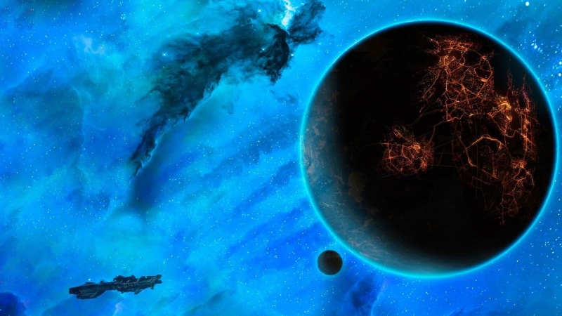 undersea, animal themes, no people, swimming, vertebrate, water, nebula, moon, ecosystem, underwater, planet, universe, outer space, fish, blue, marine