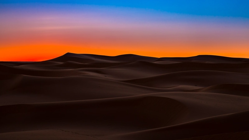 landscape, nature, Algeria, sand, Sahara, dunes, 1080P, desert, sunset, sky, clear sky