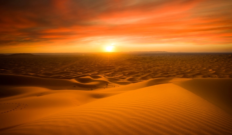 Sand dunes, Sunset, 5K, 5K, Sahara desert