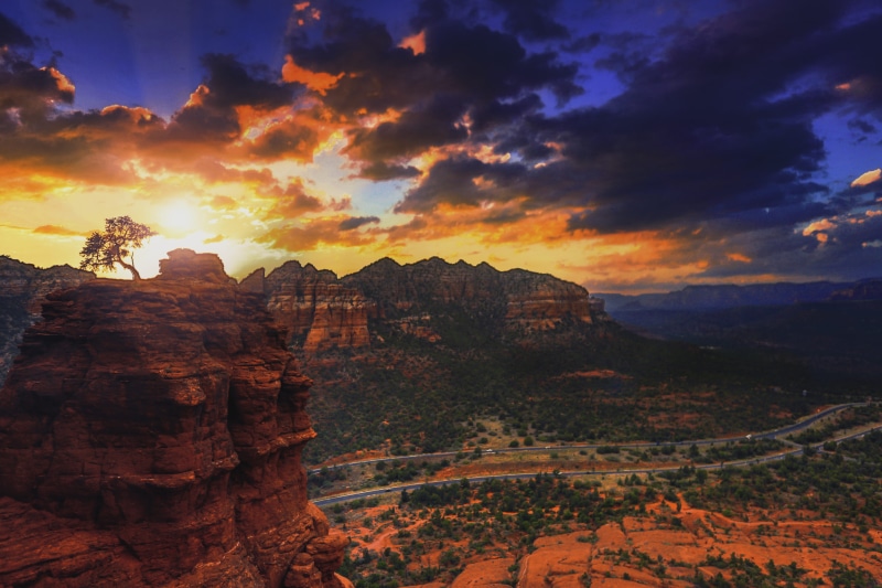 no people, nature, sandstone, sunset, beauty in nature, best sunsets, rock formation, tranquility, idyllic, outdoors, sedona, landscape, non-urban scene