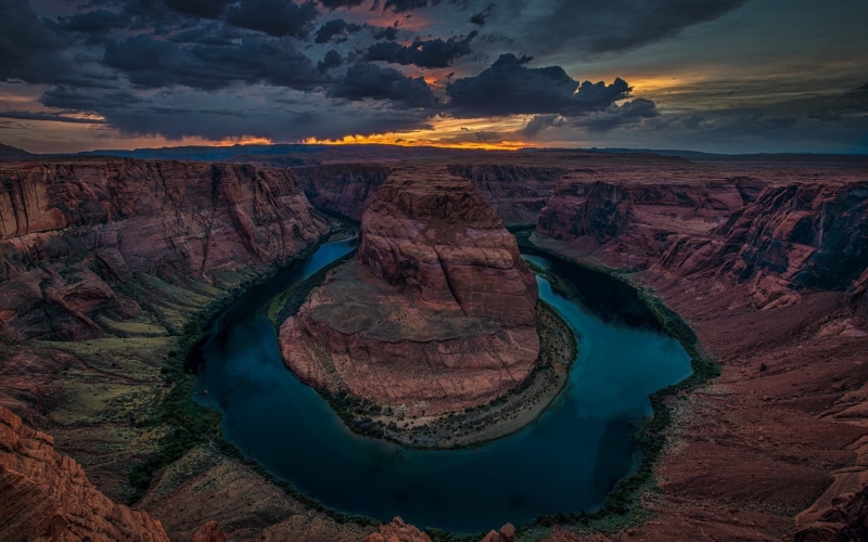 water, tranquil scene, no people, valley, Arizona, cloud - sky, scenics - nature, USA, beauty in nature, nature, travel, geology, power in nature, canyon