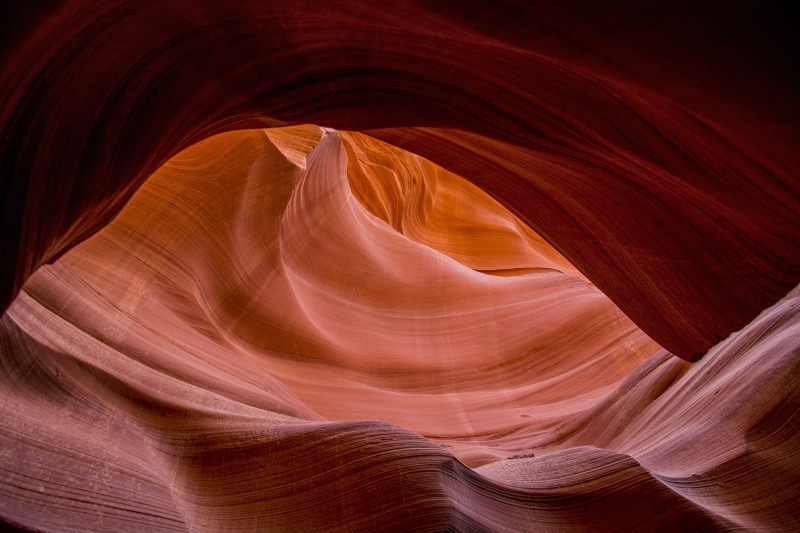 travel destinations, curve, red, rock, arid climate, arizona, solid, tranquility, travel, rock formation, rock - object, layered, no people, nature, textured