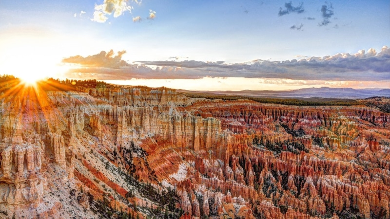 beauty in nature, nature, Bryce Canyon National Park, cloud - sky, travel destinations, mountain, rock formation, rock - object, non-urban scene, rock