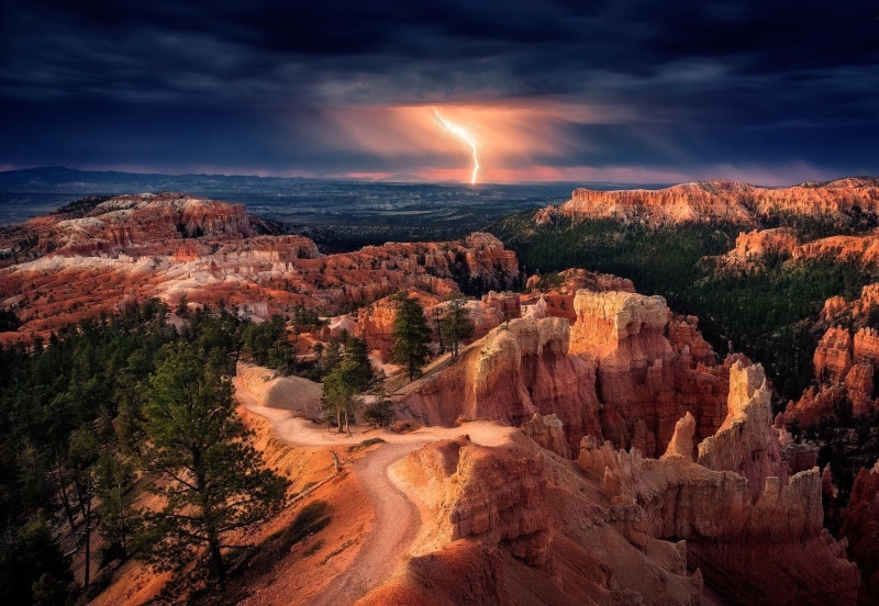 solid, rock, clouds, rock - object, rock formation, dramatic sky, lightning, outdoors, tree, tranquil scene, cloud - sky, scenics - nature, landscape, no people