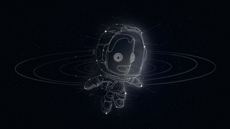 motion, Kerbal Space Program, night, black background, indoors, abstract, glowing, technology, art and craft, creativity, communication, galaxy, connection