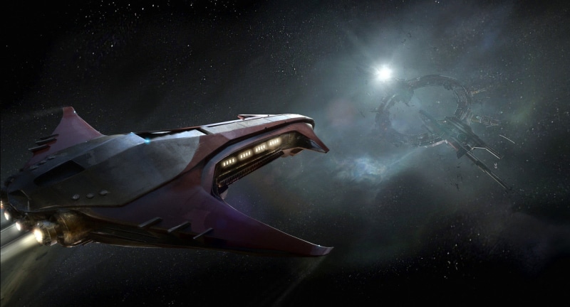 military airplane, transportation, outdoors, astronomy, ilustration, mode of transportation, space, night, video games, animal themes, spacecraft, air vehicle