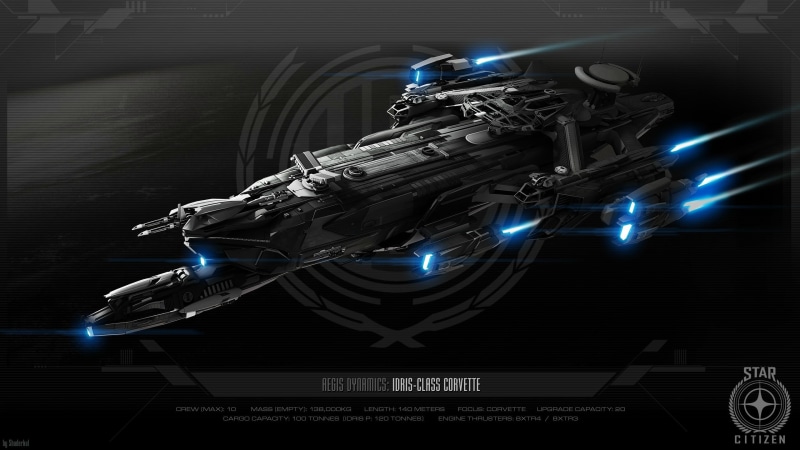 illustration, low angle view, indoors, arts culture and entertainment, metal, shiny, 2K, night, no people, black, Idris, Corvette, chrome, spacecraft