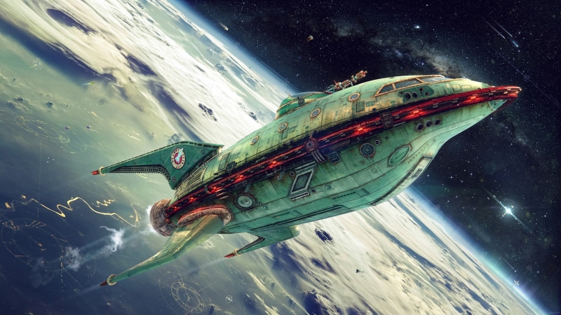 spaceship, Futurama, 2K, planet express