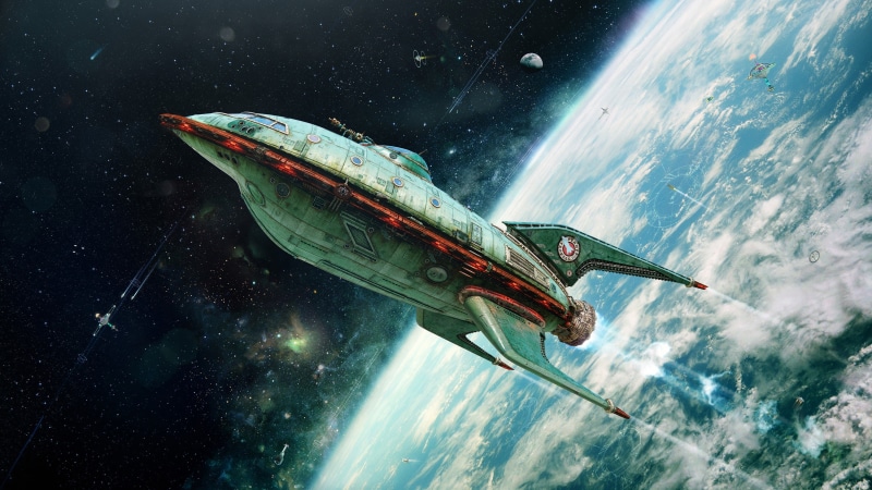 space, planet express, Futurama, 2K