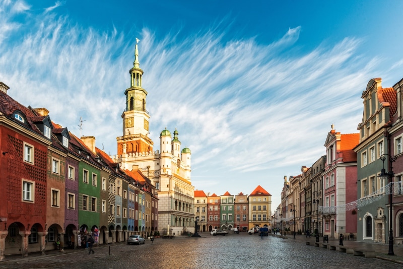 home, the sky, 1080P, Old town, Old Market Square, area, building, The Old market square, Poznań Town Hall, Poznan, Poland, The Poznan town hall