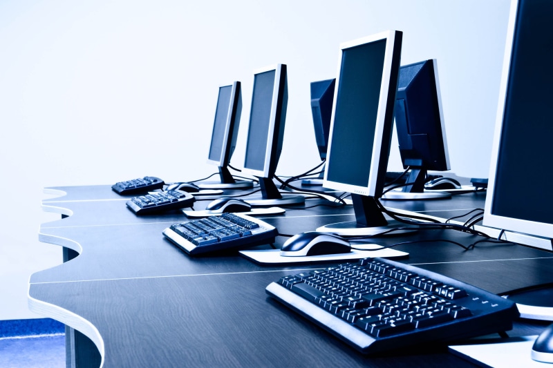 business, indoors, computer, communication, flat, chair, 2K, blue, office, internet, equipment, no People, computer Monitor, club, computer Lab, pC, furniture