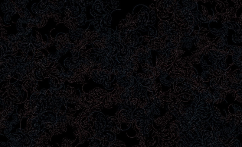 textile, large group of objects, studio shot, Vector Art, nature, design, repetition, Three, digital, black background, dark, no people, floral pattern