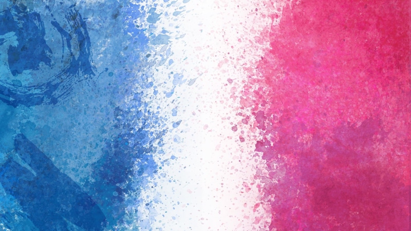 splatter, pink, France, red, blue, white, 1080P, cyan