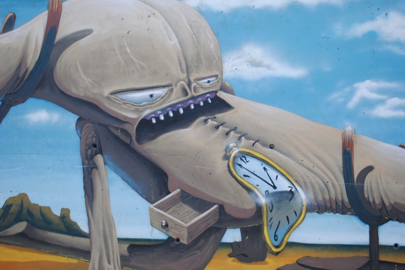 transportation, painter, air vehicle, sea life, 4K, no people, clock, surrealism, underwater, street, Graffiti, artist, water, animal, desert, spanish