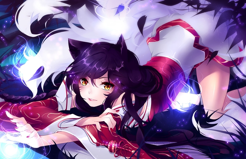 hairstyle, ahri, character, arts culture and entertainment, close-up, representation, women, young adult, 1080P, league of legends, young women, one person