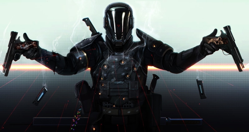 pistol, Paladin, 1080P, cyberpunk, digital art, Last Man Standing: Killbook of a Bounty Hunter, gun, soldier