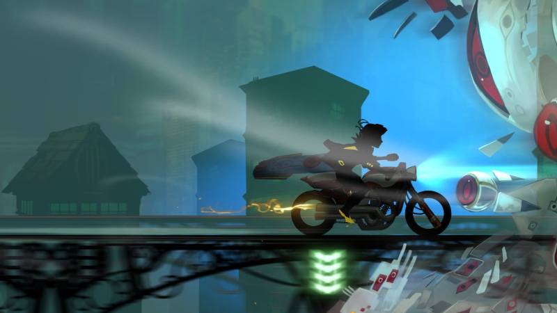 1080P, motobike, dark, PC gaming, game characters, Transistor, Game CG, Red (Transistor)