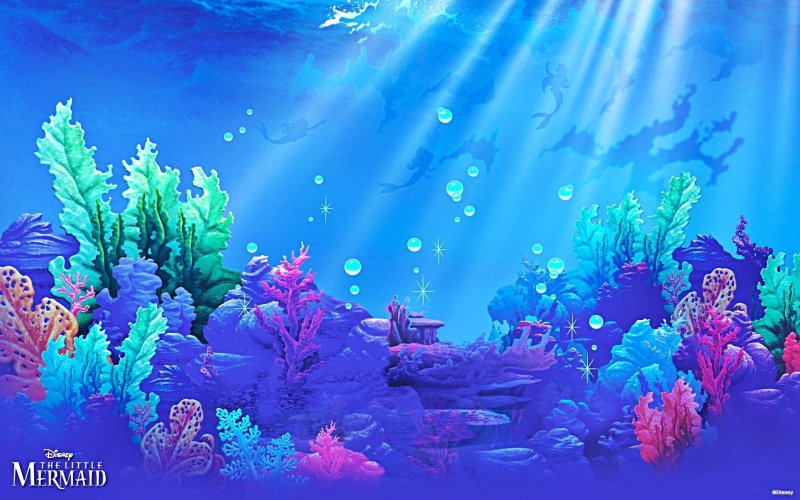 mermaid, disney, illustration, 1080P, little, The Little Mermaid, underwater