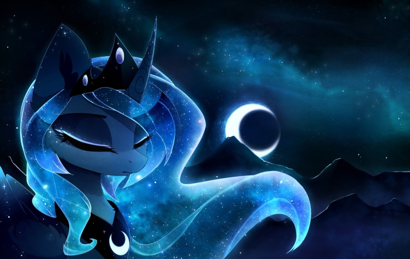 Moon, My Little Pony, TV Show, My Little Pony: Friendship is Magic, 1080P, Stars, Blue, Princess Luna, Pony