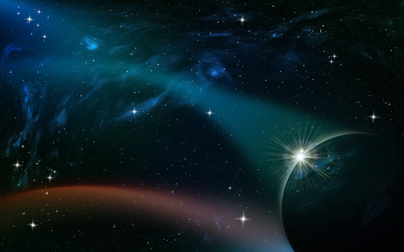 galaxy, space and astronomy, planet - Space, illustration, space, star Shape, earth, awe, abstract, planets, glowing, stars, astronomy, star, no people