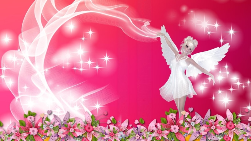 sparkles, dance, magical, summer, spring, fairy, 1080P, fantasy, flowers, stars, 3d and ab, angle, floral, smoke