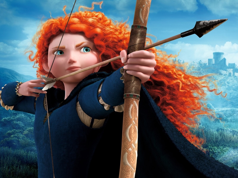 Cartoon, 2K, Brave, Movie, Archer, Merida