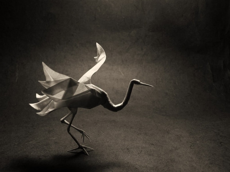 one animal, craft, animals, indoors, bird, nature, art and craft, animals in the wild, animal, origami, single object, no people, 480P, white, animal wildlife