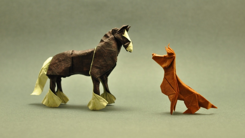 indoors, animal wildlife, standing, animal, art and craft, simple background, studio shot, domestic animals, paper, animals, minimalism, livestock, pets