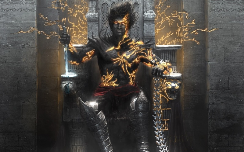 sitting, light, cultures, building exterior, sculpture, fire - Natural Phenomenon, no people, spirituality, ornate, halloween, man, building, representation
