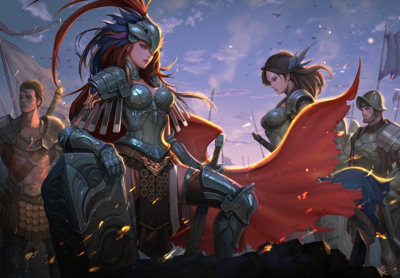 fantasy art, sword, medieval, warrior, knight, armor, 1080P