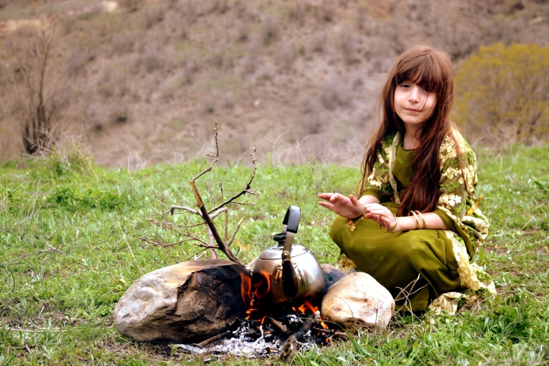 people, portrait, outdoors, dress, sitting, girl, kurdistan, nawroz, daytime, field, grass, grass field, spring season, green grass, kurdish, Kids, green
