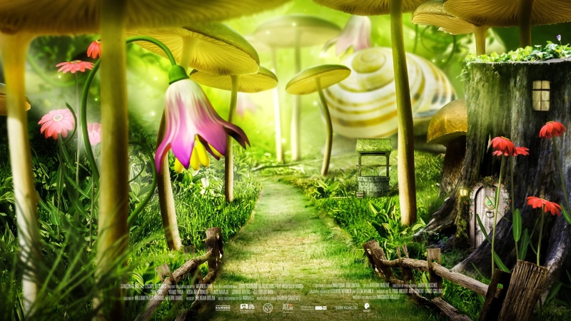 fairy, 1080P, forest, cartoon, fairy tale, flowers, tale