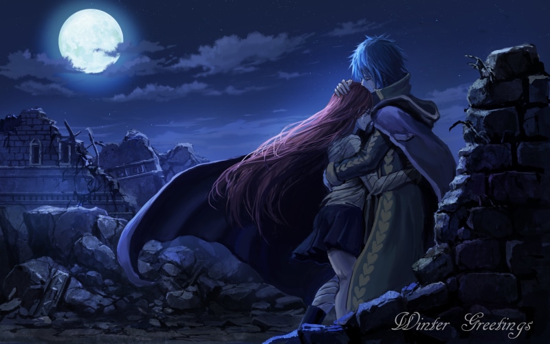 cold temperature, jelal, adult, the sky, warm clothing, women, hugs, cloud - sky, winter, guy, tale of fairy tail, ezra scarlet, architecture, lifestyles