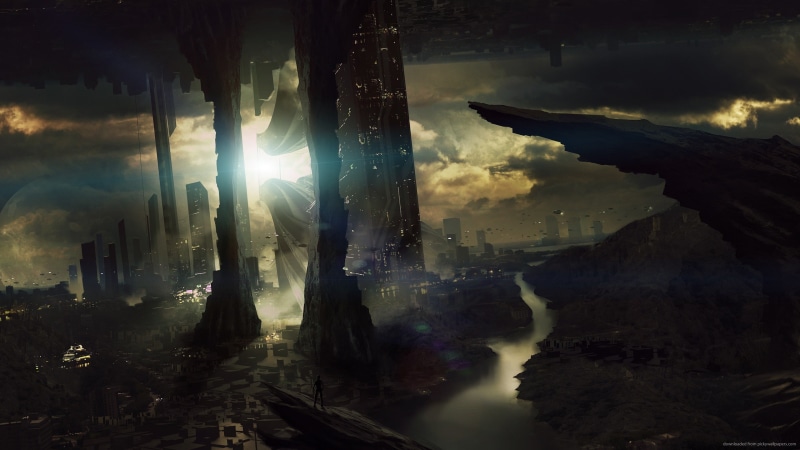 2K, dark, ciudad, abstracto, futurista